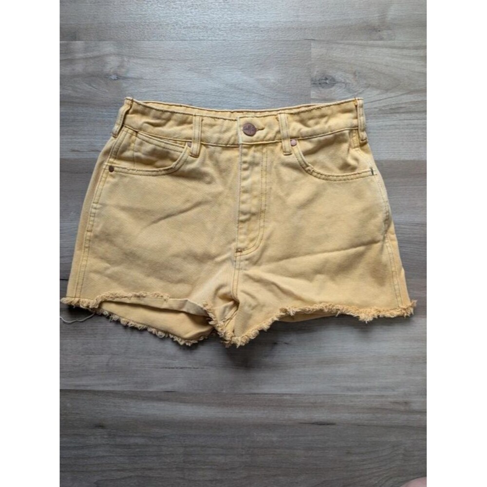 Billabong x Wrangler Yellow Denim Shorts, Size 27 (D1)